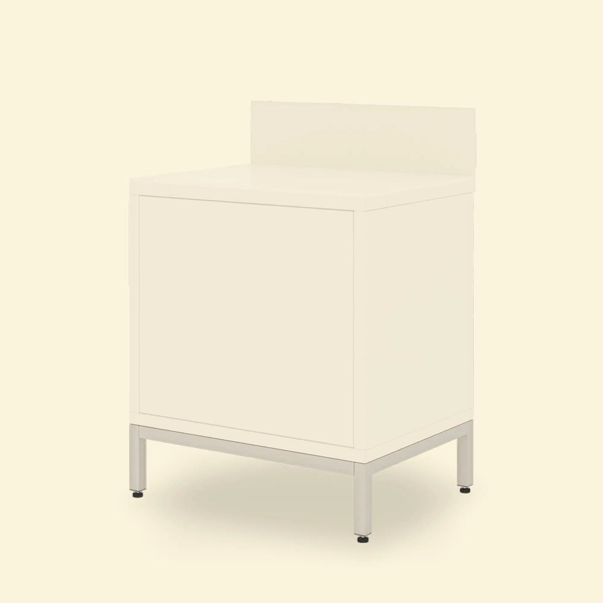 Structure basse blanc crème installée sur un meuble PILOTIS
::visuel:creme