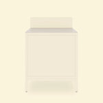 Module Pilotis avec plan de travail classique en céramique blanc.
::visuel:creme