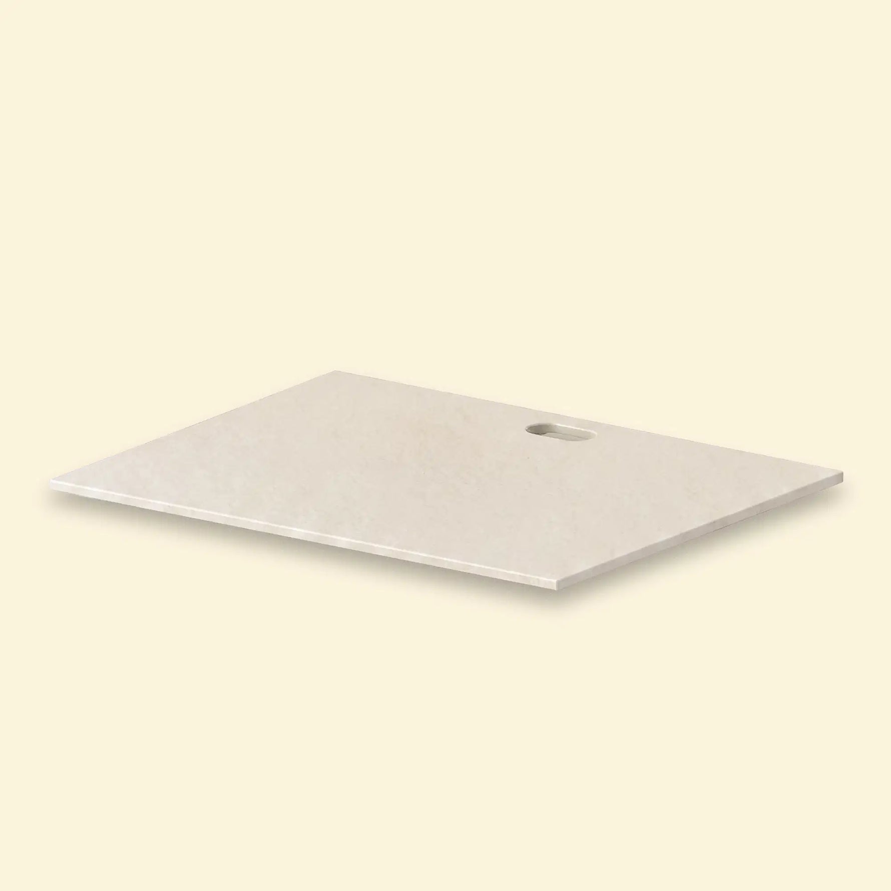 Plan de travail en céramique blanc pour module plancha Pilotis Vivaplancha.
::visuel:creme